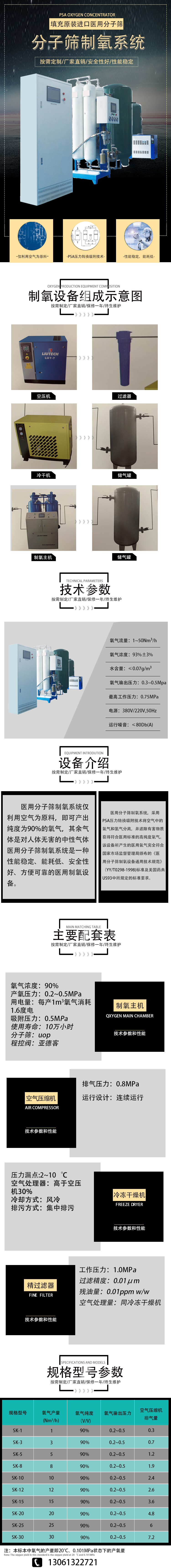 医用分子筛制氧价格 制氧机大型制氧机 5立方制氧设备中心制氧