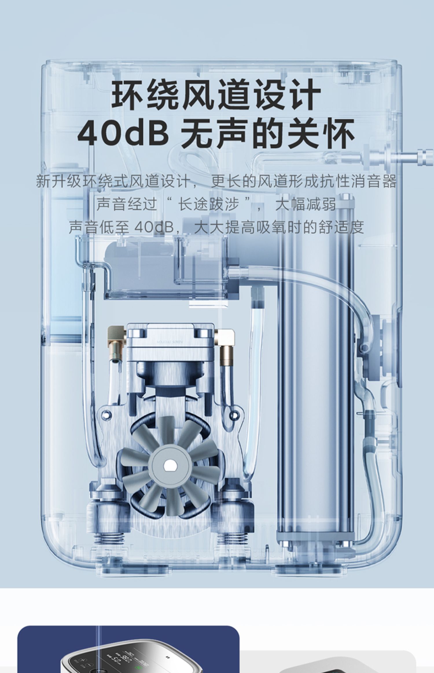 海尔家用老人制氧机吸氧氧气孕妇高原家庭便携式小型车载用ha105