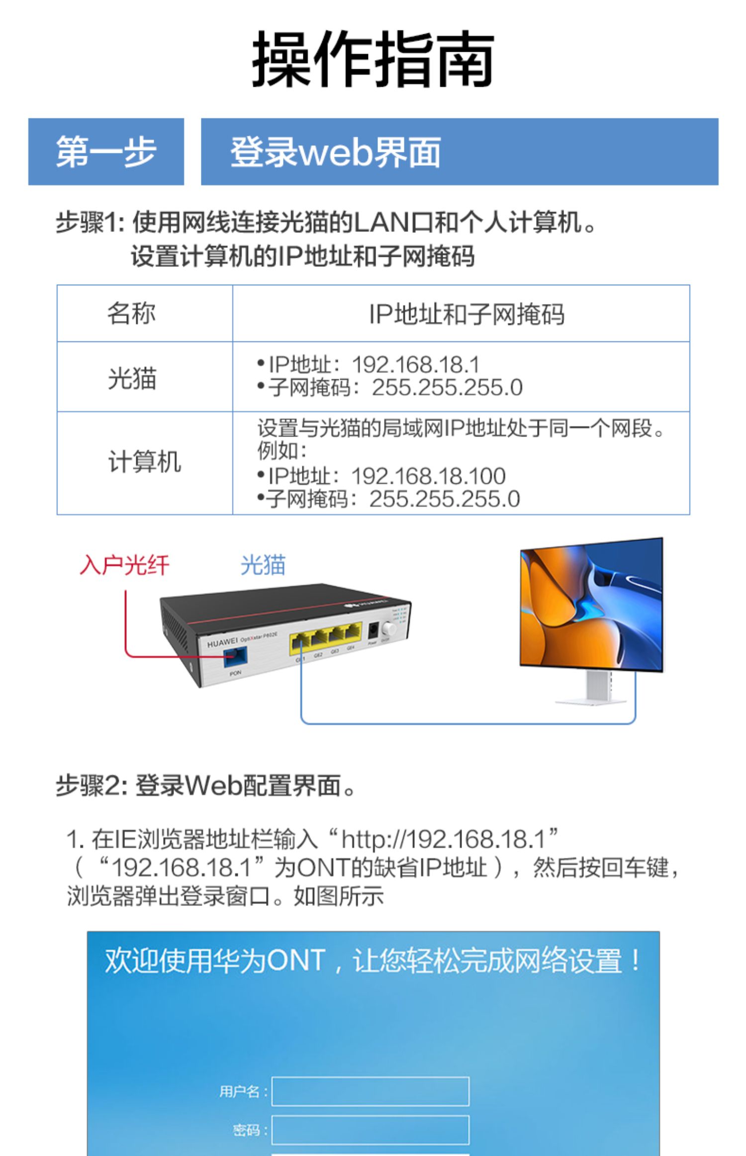 huawei华为p602e企业级光猫optixstar办公园区千兆光纤gpon接入终端