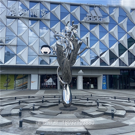 镜面海浪雕塑景观不锈钢雕塑生产商