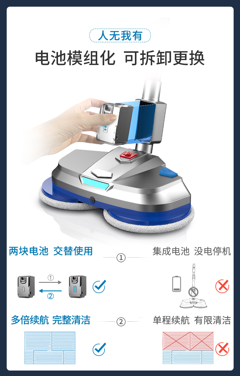 bobot电动拖把拖地一体机无线家用全自动手持清洁机扫地擦地神器
