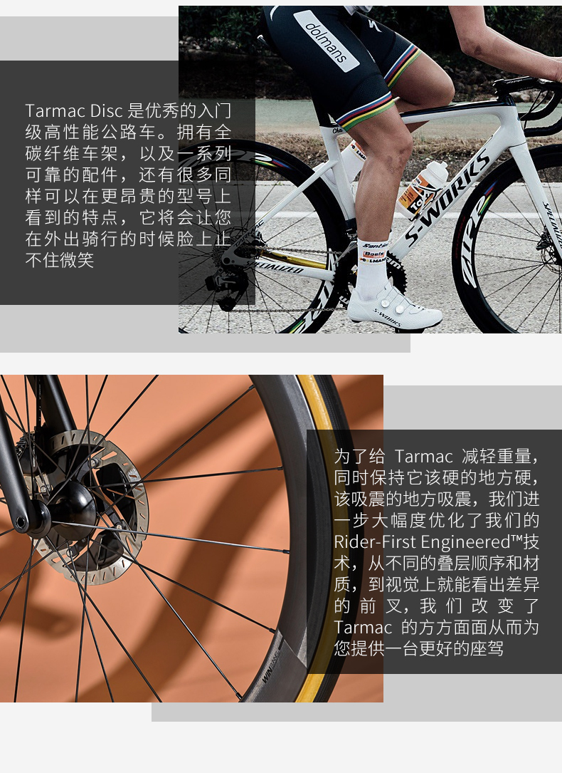 specialized闪电tarmacsl6disc基础款碟刹公路自行车