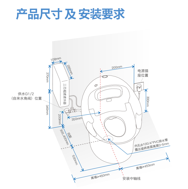 idear地尔水疗马桶家用一体式全自动灌肠通便养生智能马桶坐便器
