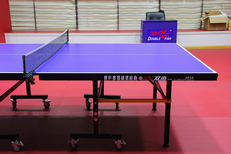 双鱼乒乓球桌家用带轮228可折叠式201a乒乓球台室内标准25mm案子