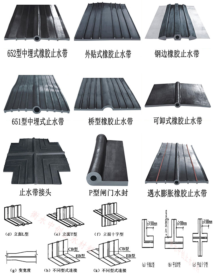 中埋式止水带cb型三元乙丙耐老化橡胶伸缩缝预埋防水止水带