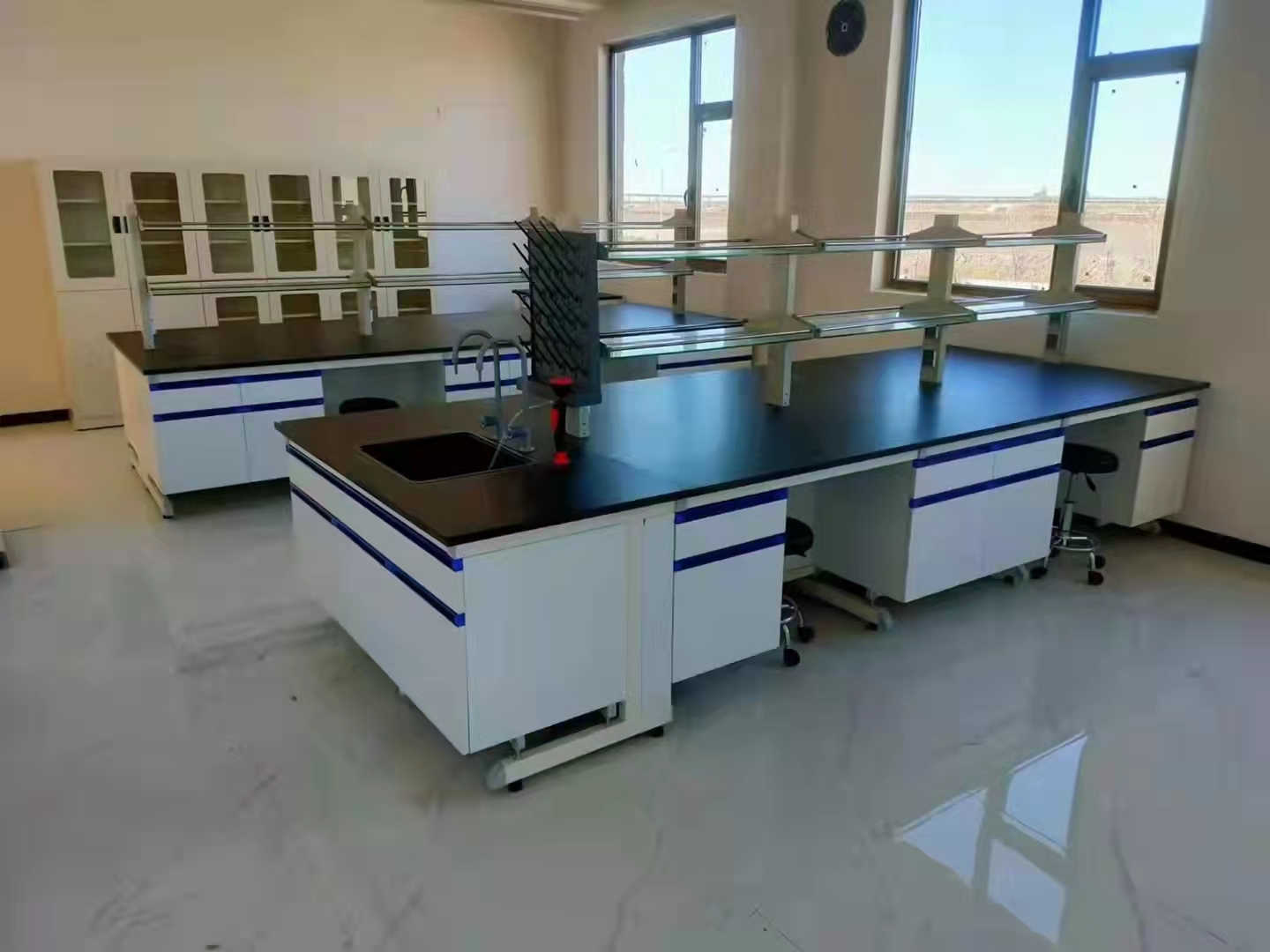 全钢木实验台化验室边台实验室工作台水槽中央台