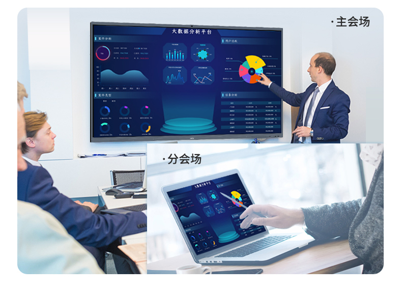 商务智能会议平板会议白板电子黑板远程视频办公会议多媒体触摸屏体机