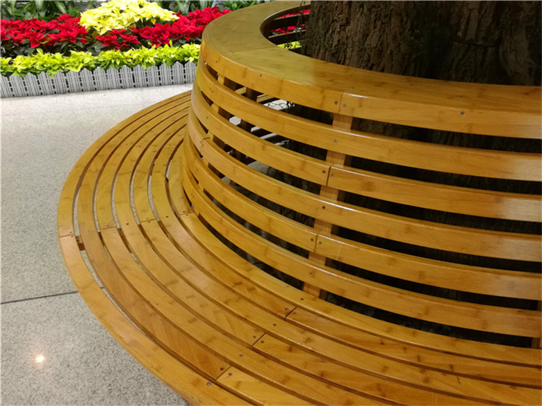 高耐竹木户外坐凳定制厂家防腐竹木公园椅景观座凳款式