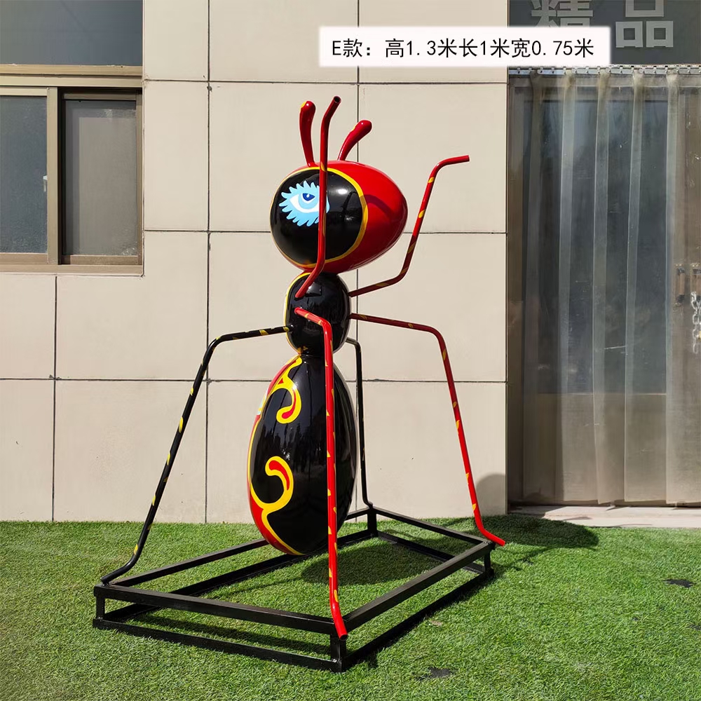不锈钢彩绘蚂蚁雕塑定制厂家
