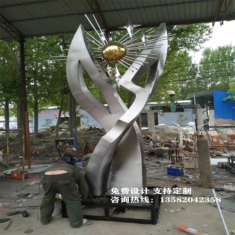 兴安盟公园景观雕塑公司 不锈钢雕塑来图定制