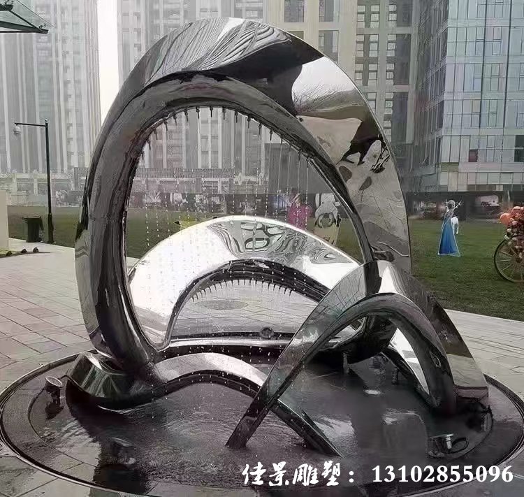 不锈钢镜面雕塑 校园小区景观创意摆件