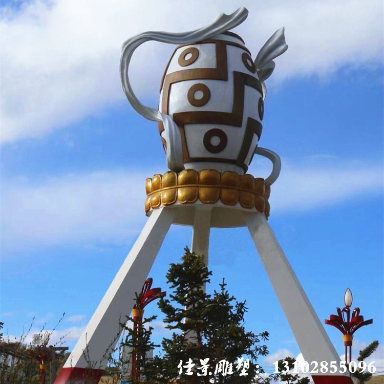 不锈钢雕塑 西藏天珠雕塑