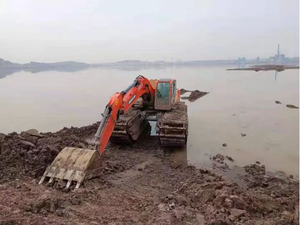 钩机清理河道尾矿库清淤潮州当地