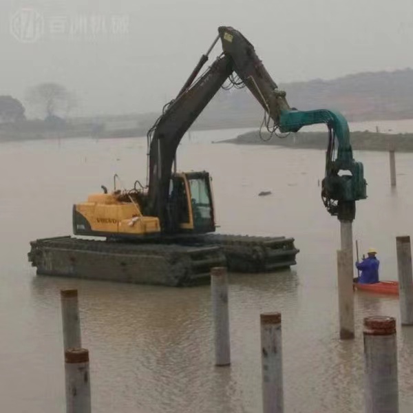 潮州水陆挖机河道清淤浮筒全国服务