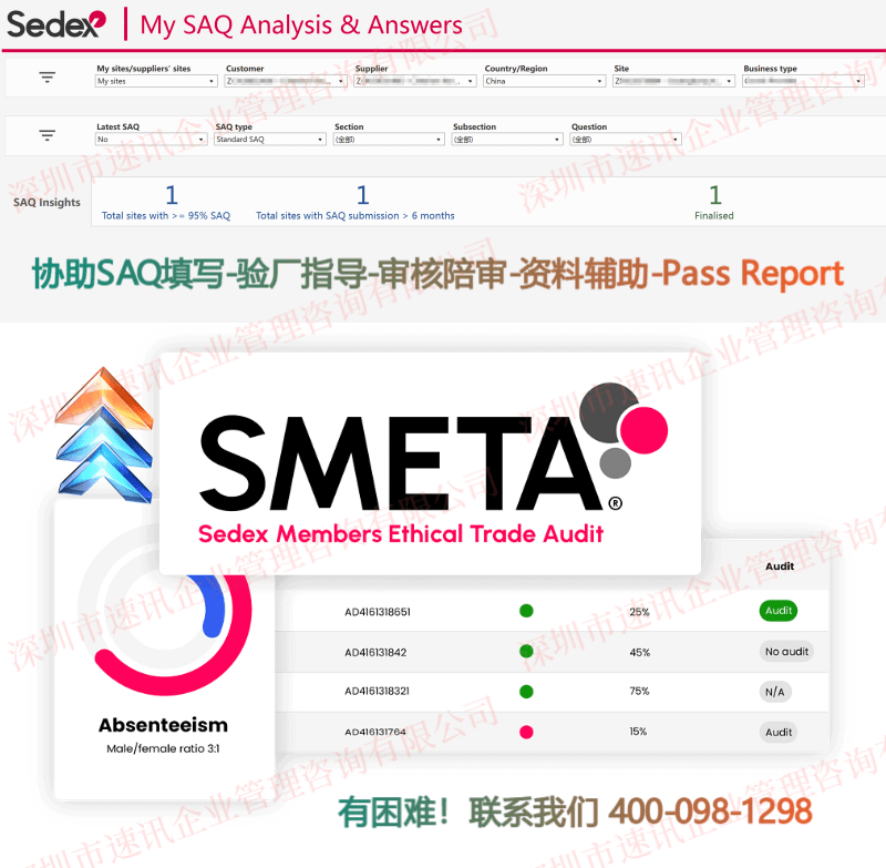 平湖如何选择sedex审核方,SMETA4P咨询辅导执行公司