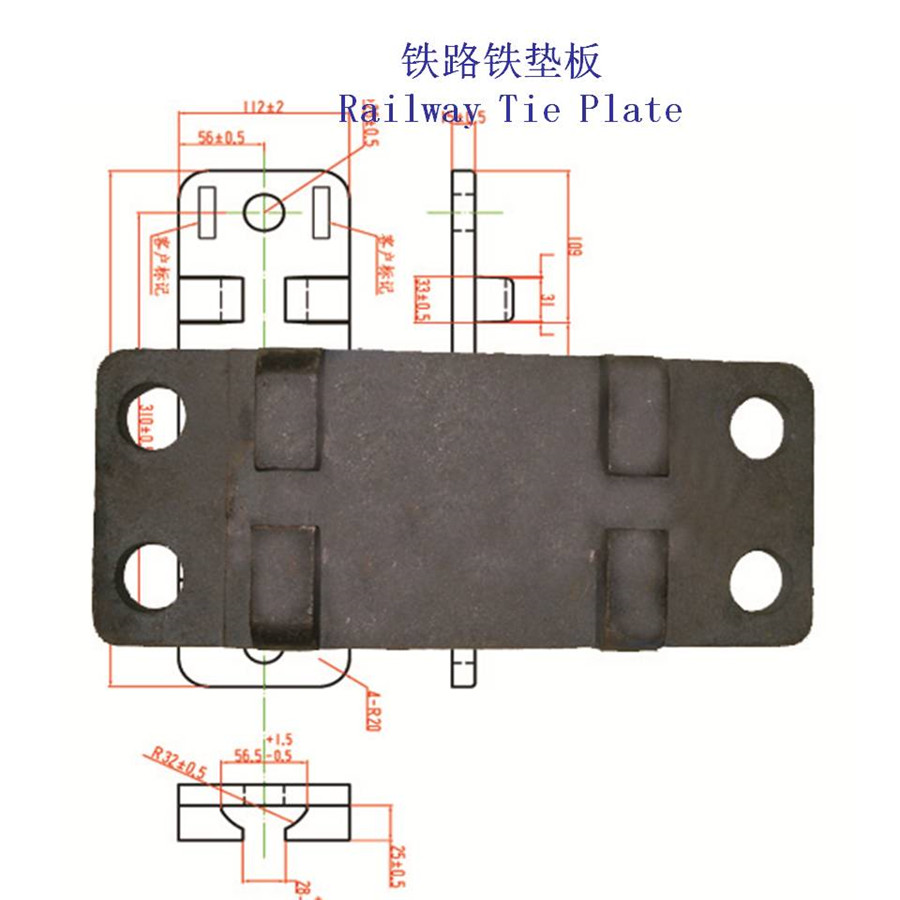 尼泊尔龙门吊固定铁垫板生产工厂