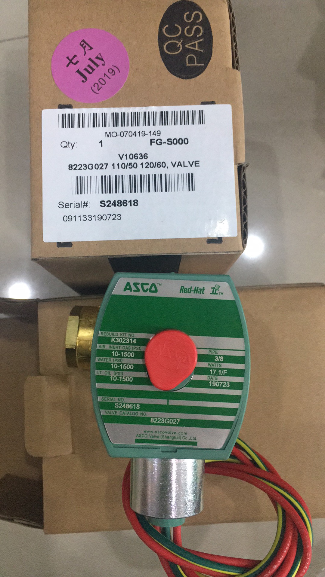 阿斯卡8210系列通用电磁阀特性，8210B026?24DC