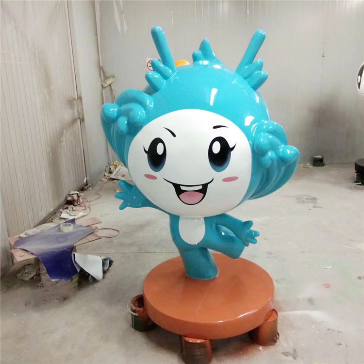 珠海玻璃钢雕塑 玻璃钢卡通吉祥物雕塑 宏骏景观摆件