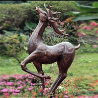 大型商场铜雕鹿 广场动物雕塑摆件 公园小区装饰品