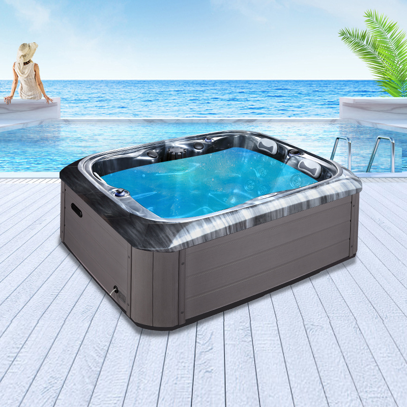 浴缸超大家用 户外别墅spa恒温游泳浴池 日式温泉水疗按摩水中跑