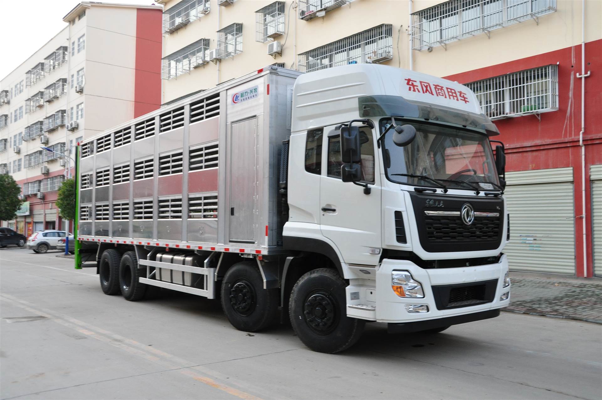 东风前四后八运猪车 鸡苗运输车