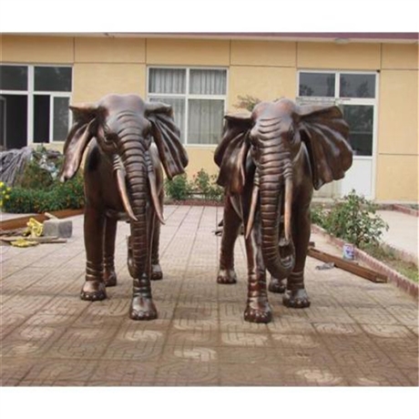 吸财纯铜大象雕塑 工厂别墅铸铜象 动物塑像摆件定制