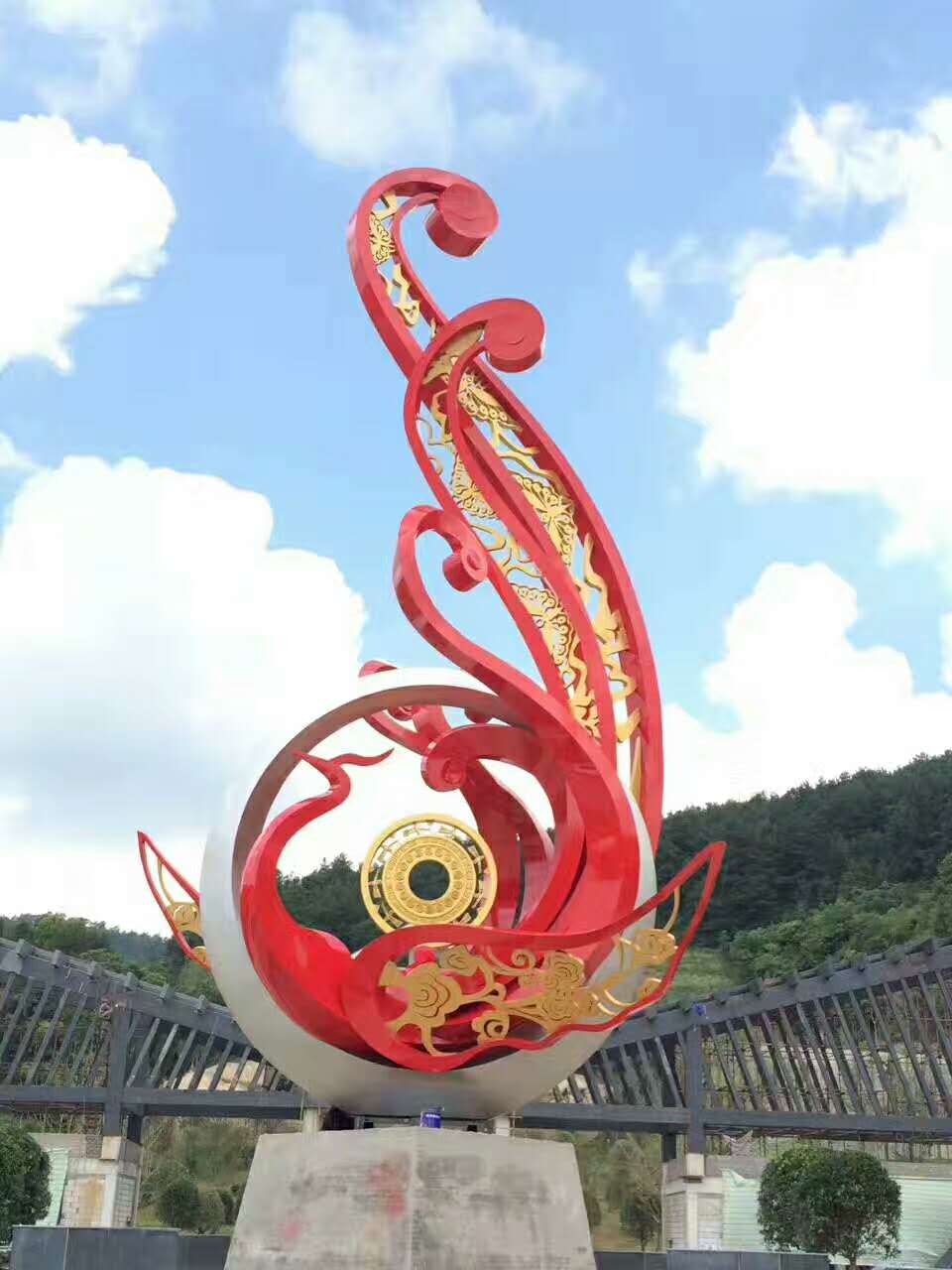 广场园林景观凤凰雕塑供应创意造型动物雕塑