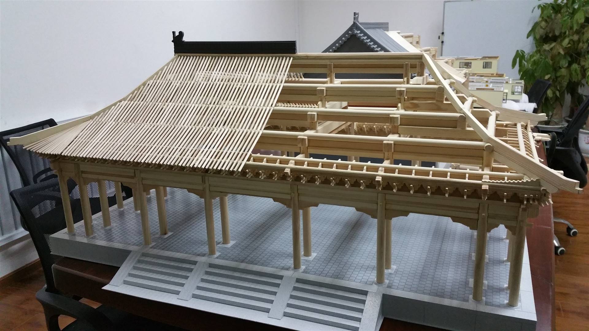 木构架模型 榫卯模型 古建筑