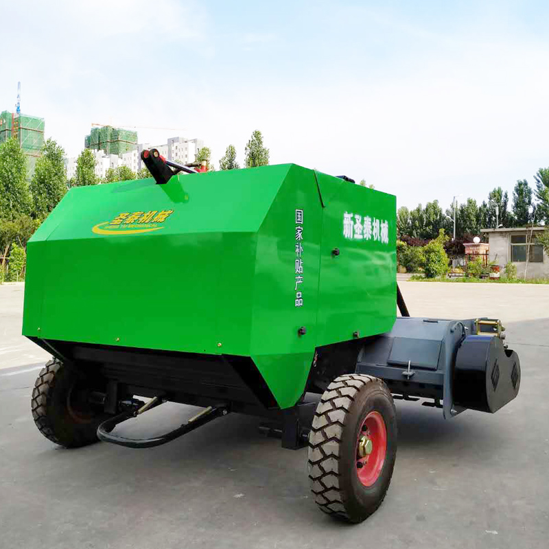 秸秆收获打捆机自动捡拾玉米秸秆打包机拖拉机带的打捆机