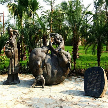 古代神话人物雕塑 公园主题铜雕 传奇人物铸铜摆件