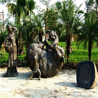 古代神话人物雕塑 公园主题铜雕 传奇人物铸铜摆件