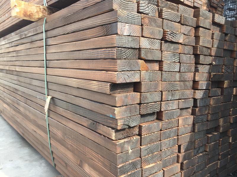 花旗松碳化木 太仓碳化木厂家批发 户外碳化木地板等 可定尺加工