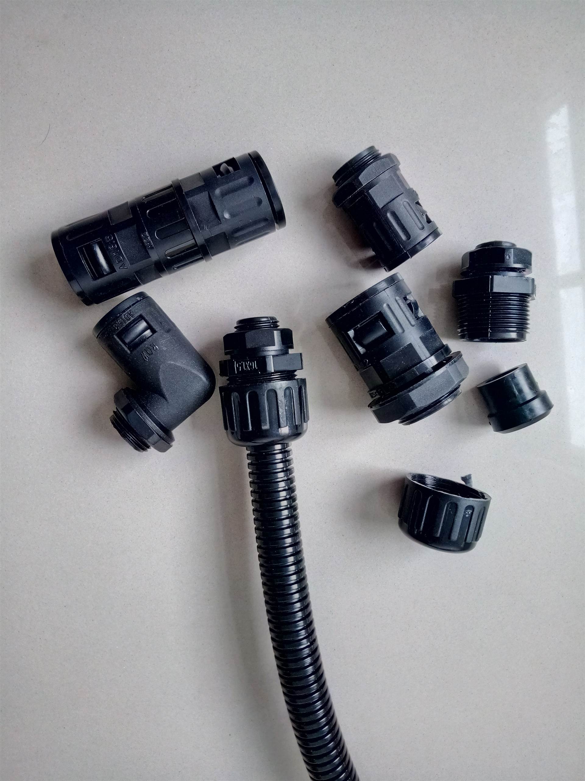 厂家批发南京塑料软管接头 m40直插式软管接头 尼龙浪管固定头