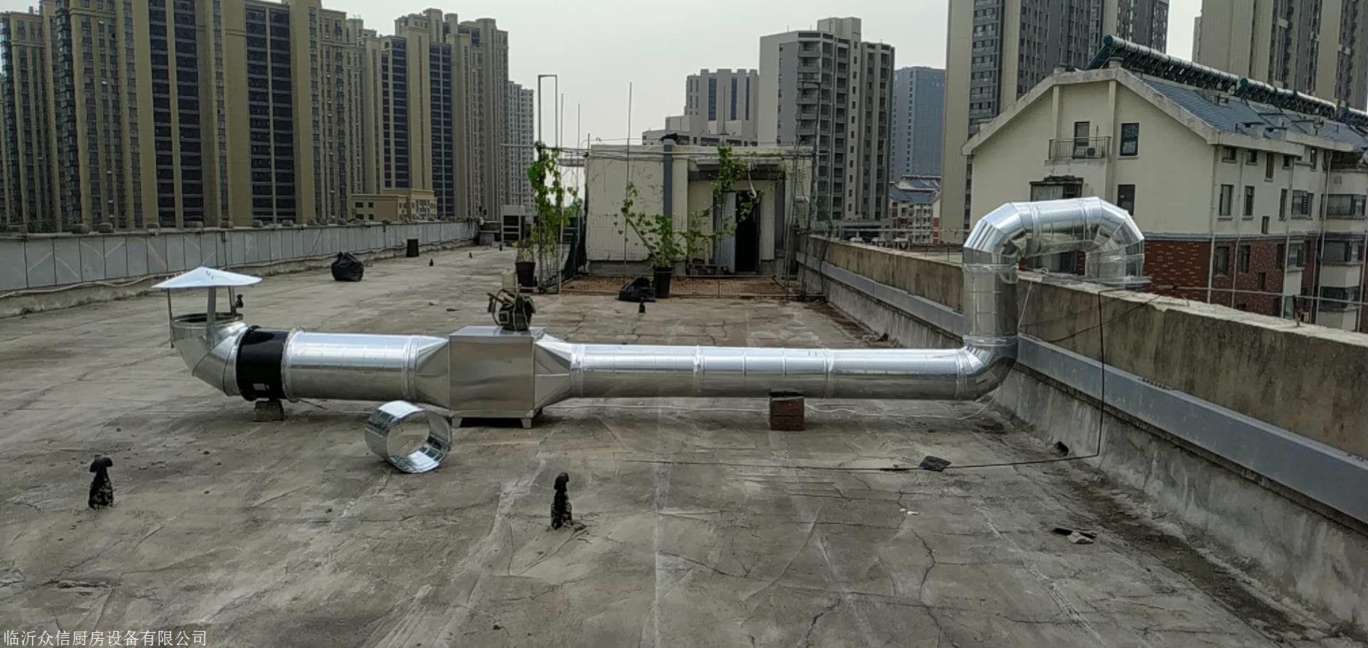 餐馆排烟管道安装油烟净化器济宁承接餐饮厨房排烟工程