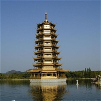 景区寺庙文昌铜塔雕塑 铜塔设计制作 户外景观雕塑摆件