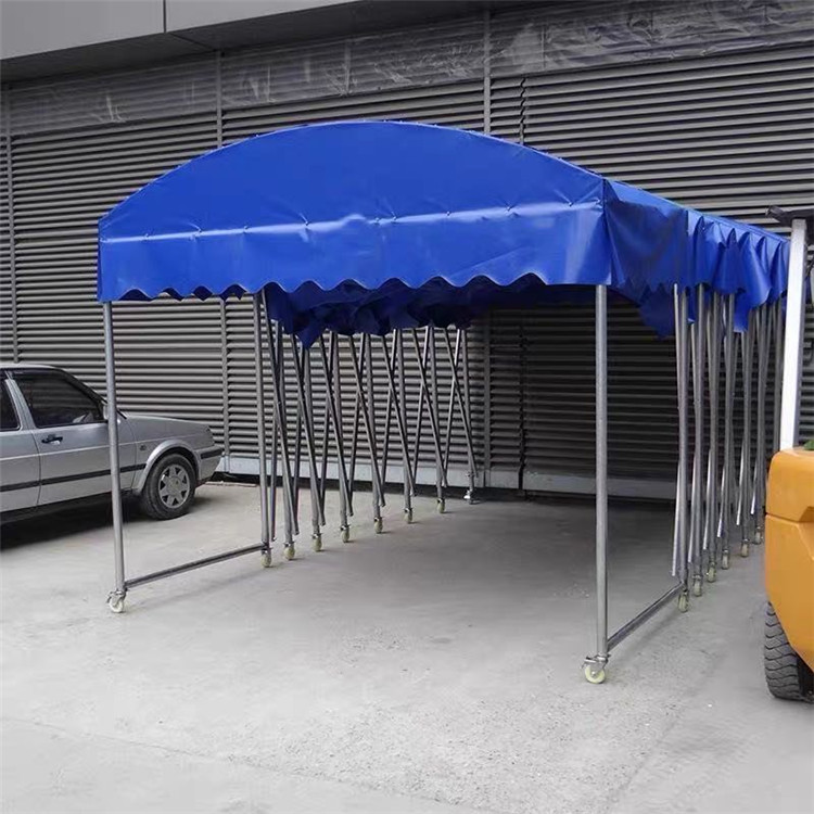 黄州区定做推拉棚 移动折叠雨棚 物流货物遮雨棚 场地广告彩蓬