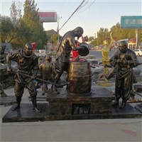 酿酒人物雕塑，酒文化主题雕塑