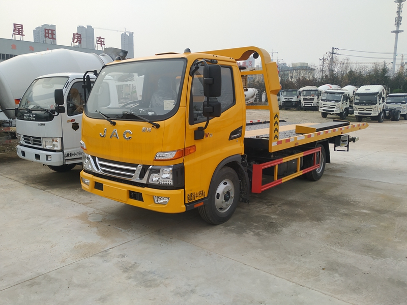 江淮骏铃v5修理厂救援车蓝牌4吨清障车