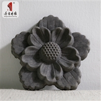 古代青砖雕新中式uv板电视墙造型效果图青砖装饰9cm砖花QD090-1