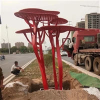 不锈钢树雕塑 抽象蘑菇树不锈钢雕塑