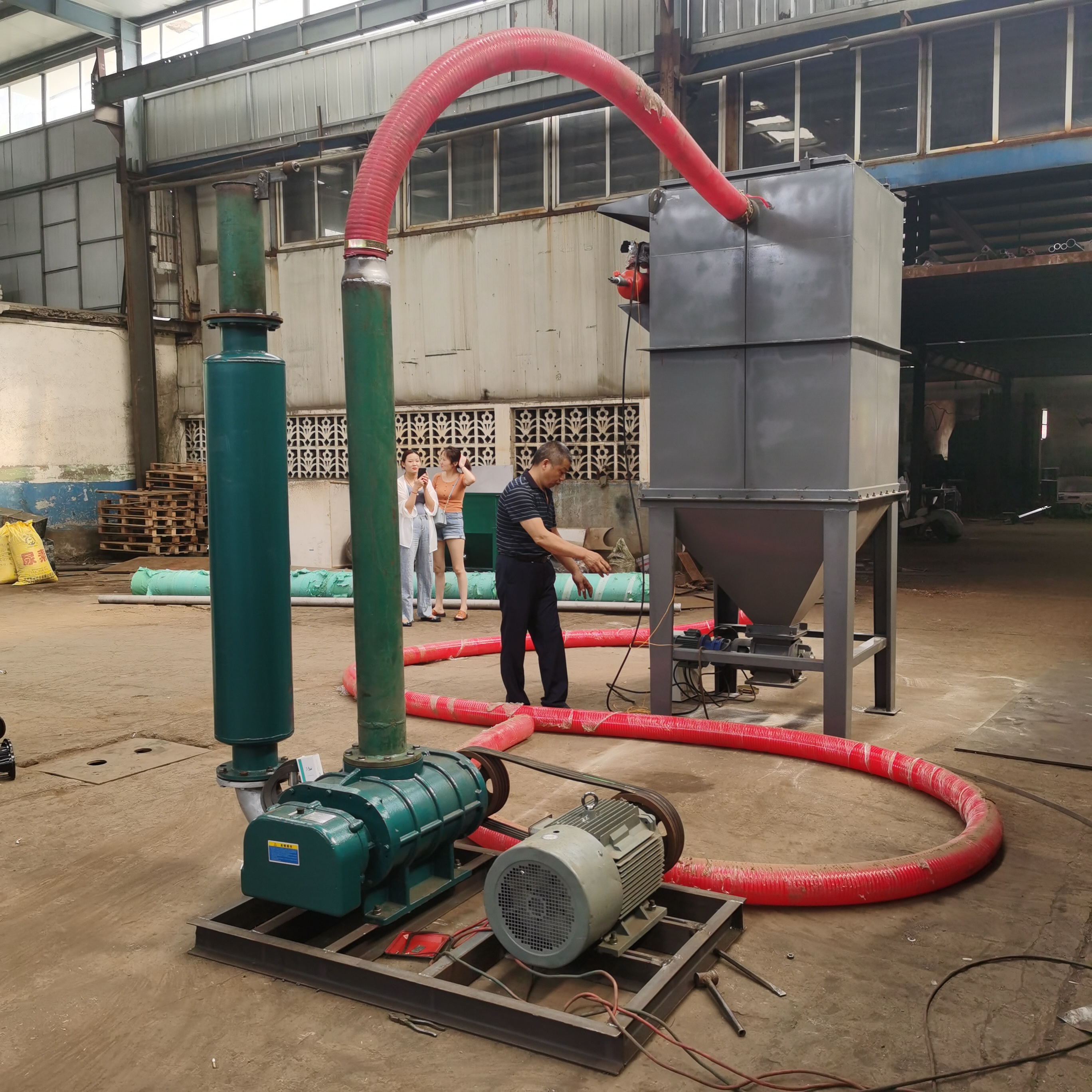 12m水泥粉库房气力吸灰机 粉尘大物料装罐车负压输送机