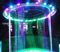 光纤水帘 艺术喷泉设计施工 室内装饰水景 人气餐厅光纤灯