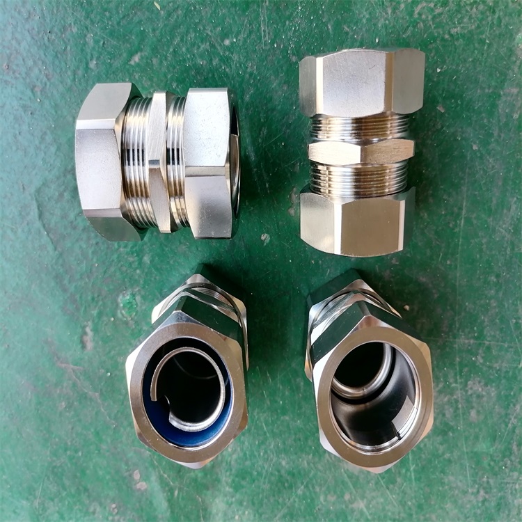 批发高港区不锈钢蛇皮管接头dn25不锈钢铠甲接头宝塔接头ip65