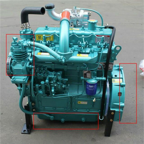 洛阳东方红拖拉机柴油机六缸6110增压6m3z配约翰迪尔拖拉机四配套