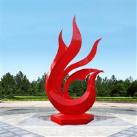不锈钢凤凰雕塑 广场景观抽象凤凰不锈钢雕塑