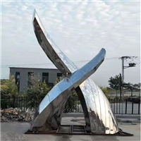 不锈钢鲸鱼尾巴雕塑 镜面不锈钢雕塑加工厂家