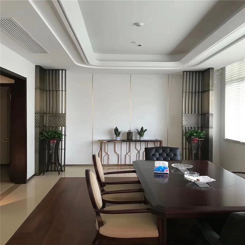 新中式客厅办公不锈钢屏风定制