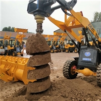 鞍山铲车式打桩机 水泥挖坑机更换方便