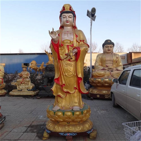 厂家定制寺庙佛像 铸铜文殊普贤像 大型如来佛主铜像
