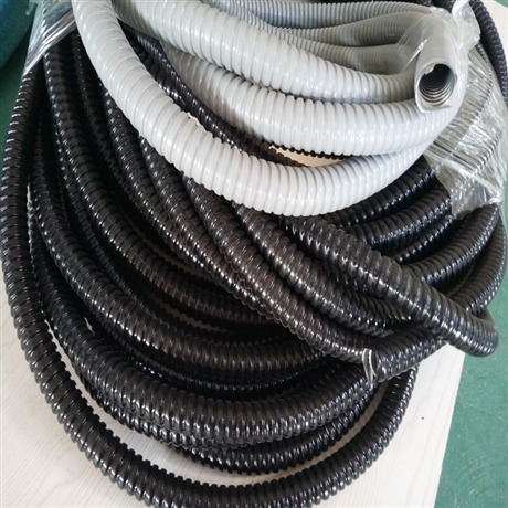 宿迁厂房护线防水阻燃热浸锌包塑蛇皮管4分金属波纹管穿线软管
